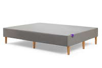 Purple Upholstered Platform Queen | Stone Grey